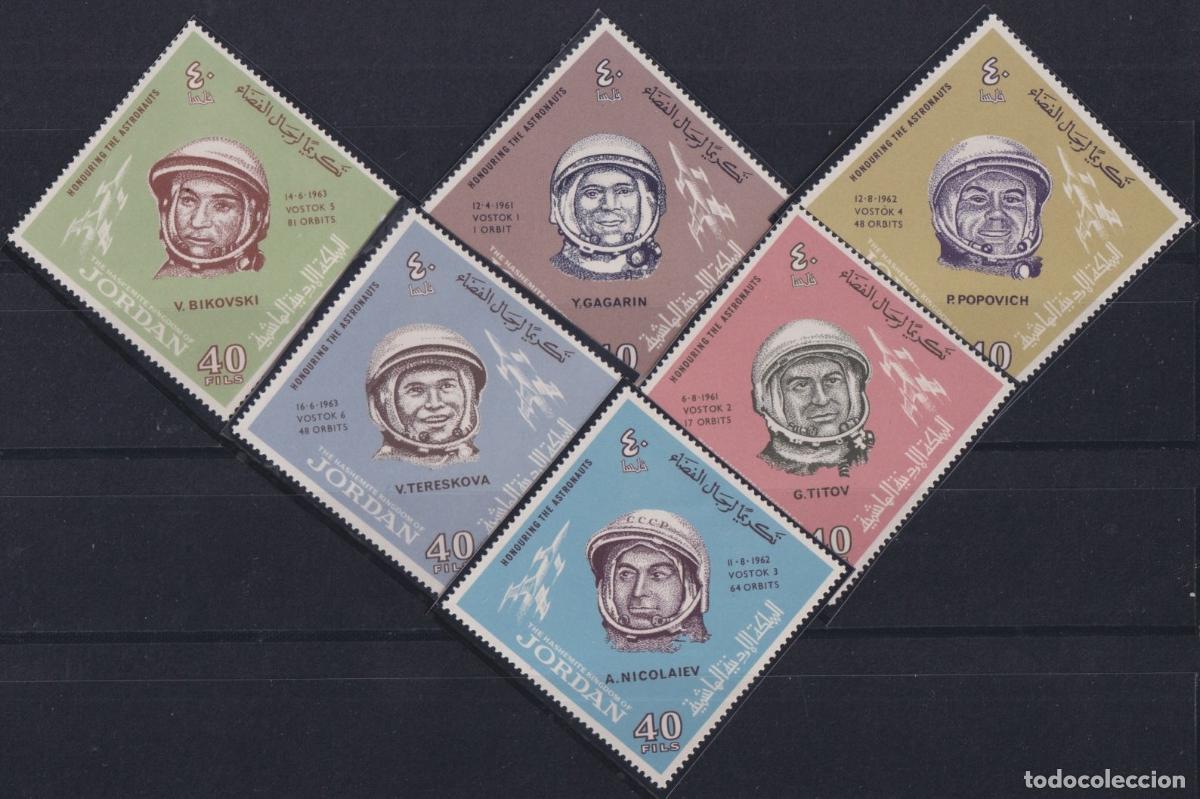 Stamps: F-EX52257 TRANSJORDAN JORDAN 1964 MH RUSSIA ASTRONAUTS SPACE COSMOS.