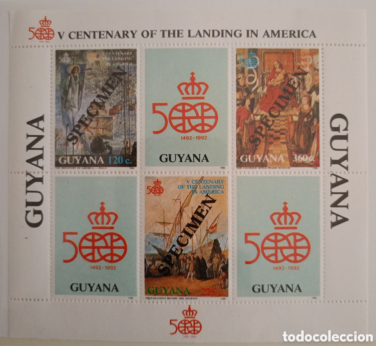 Sellos: Guyana centenario Am&eacute;rica - Foto 1
