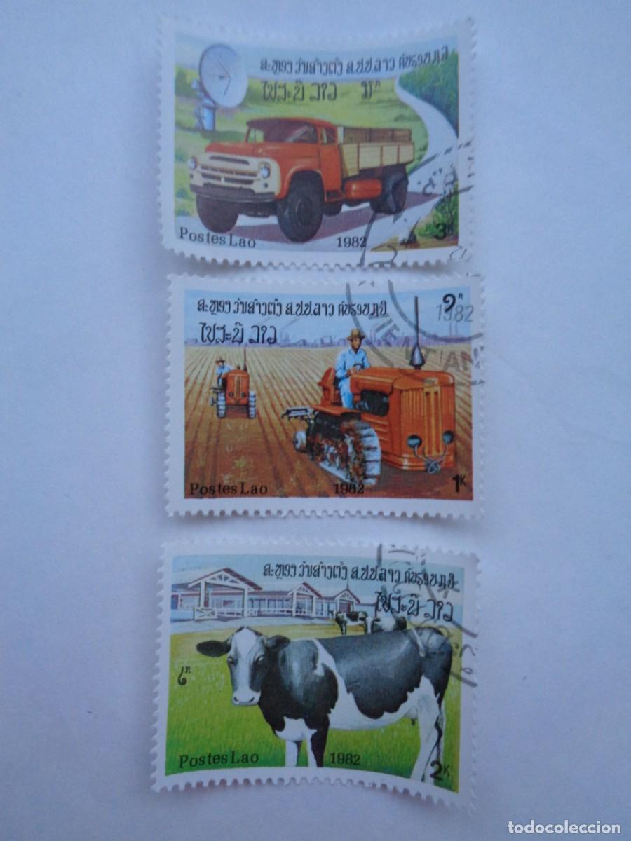 Sellos: LOTE DE 3 SELLOS DE LAOS , 1982 - Foto 1