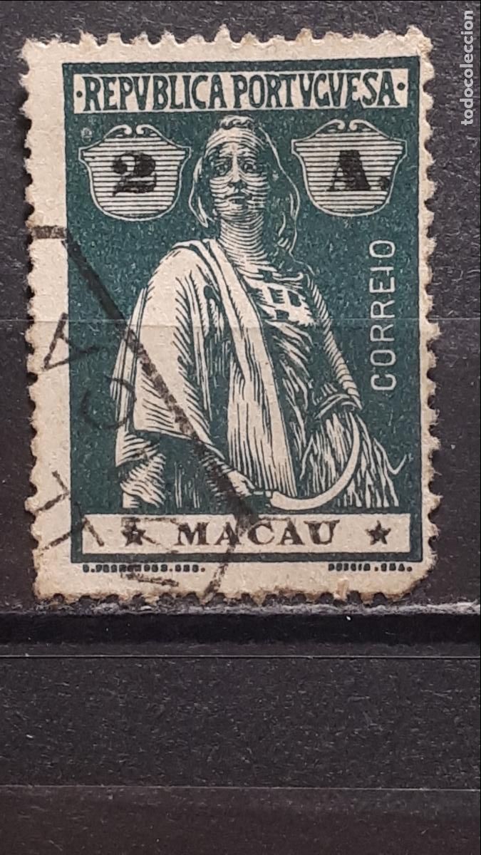 Sellos: MACAO. A&Ntilde;O 1914. &deg;. YVERT 212b - Foto 1