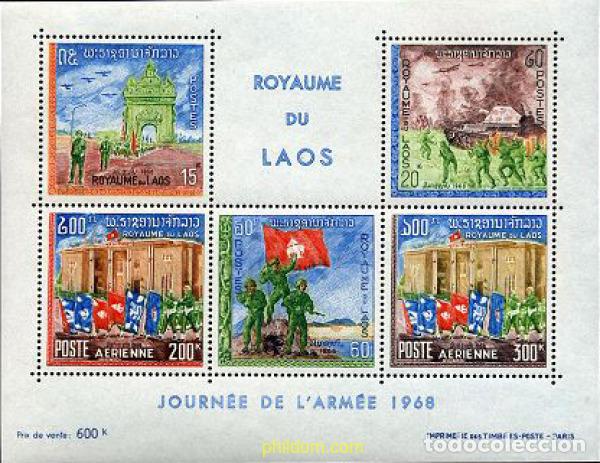 Sellos: 212430 MNH LAOS 1968 DIA DEL EJERCITO - Foto 1