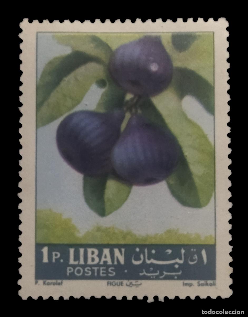 Sellos: L&Iacute;BANO 1962 Frutos. USADO. - Foto 1