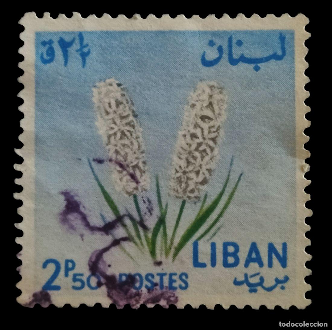 Sellos: LIBANO 1964 Flora. USADO - Foto 1