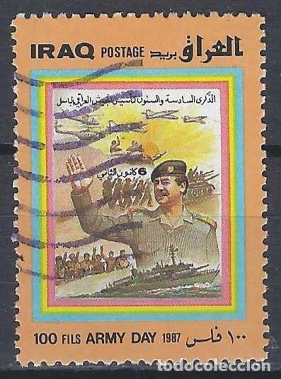 Sellos: IRAQ 1987 - D&Iacute;A DEL EJ&Eacute;RCITO - USADO - Foto 1