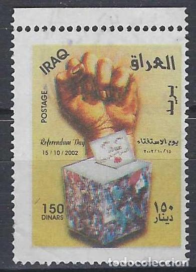 Sellos: IRAQ 2002 - REFERENDUM - USADO - Foto 1
