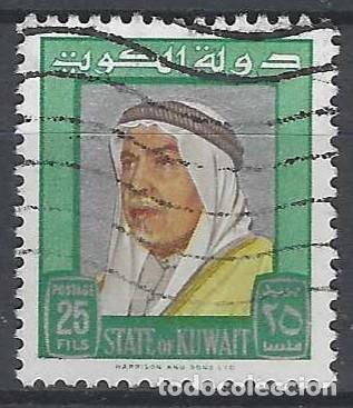 Sellos: KUWAIT 1964 - SHAIKH ABDULLAH, 25F - USADO - Foto 1