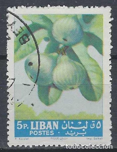 Sellos: LIBANO 1962 - FRUTAS, HIGOS - USADO - Foto 1