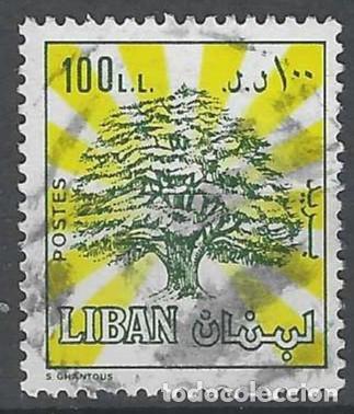 Sellos: LIBANO 1989 - CEDRO DEL LIBANO - USADO - Foto 1