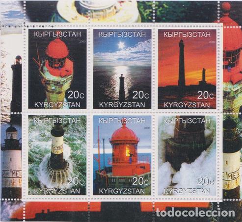 Francobolli: KYRGYZSTAN 2000 SHEET MNH FAROS LIGHTHOUSES PHARES FAROIS FARI LEUCHTTURM INDICADORES DE CAMINO