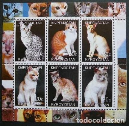 Francobolli: KYRGYZSTAN 2000 SHEET MNH CATS GATTI CHATS GATOS KATZEN