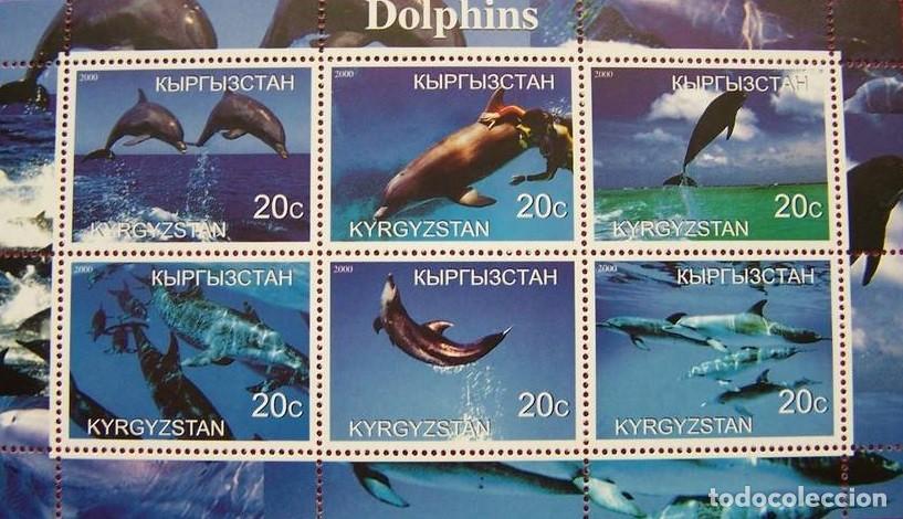 Briefmarken: KYRGYZSTAN 2000 SHEET MNH FAUNA MARINA MAMIFEROS DOLPHINS DAUPHINS DELFINES DELFINEN MARINE LIFE