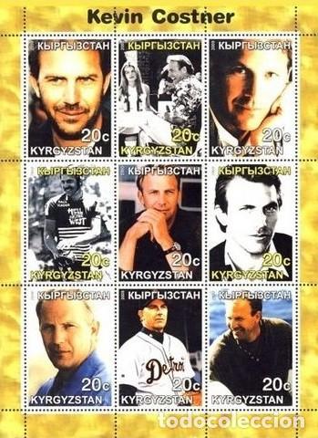 Timbres: KYRGYZSTAN 2000 SHEET MNH KEVIN COSTNER ACTORES CINE ACTORS CINEMA