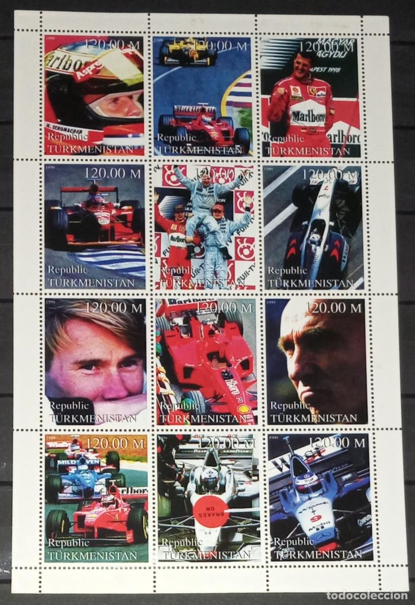 Briefmarken: TURKMENISTAN 1999 SHEET MNH PILOTOS DRIVERS FORMULA 1 FORMULE 1 F1 DEPORTES SPORTS