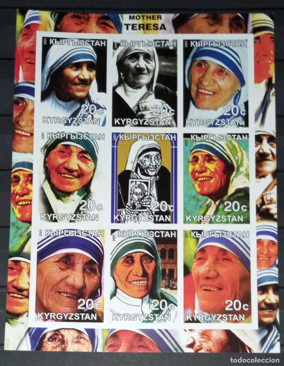 Selos: KYRGYZSTAN 2001 SHEET MNH IMPERF MOTHER TERESA MERE TERESA MADRE TERESA