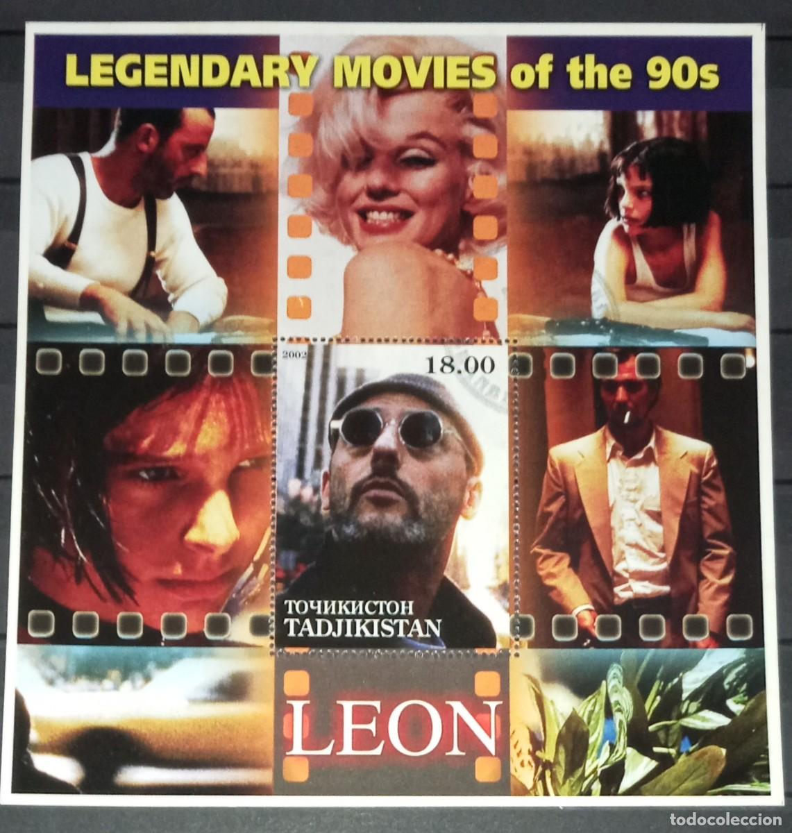 Francobolli: TADJIKISTAN 2002 SHEET USED MNH LEON CINE PELICULAS LEGENDARIAS LEGENDARY MOVIES CINEMA FILMS