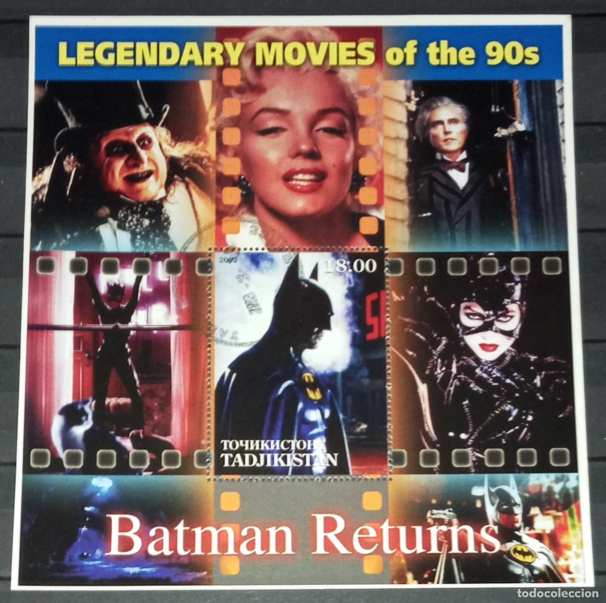 Francobolli: TADJIKISTAN 2002 SHEET USED MNH BATMAN CINE PELICULAS LEGENDARIAS LEGENDARY MOVIES CINEMA FILMS