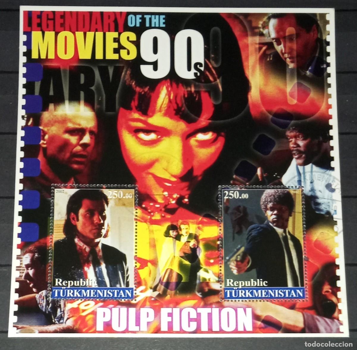 Briefmarken: TURKMENISTAN 2002 SHEET USED MNH PULP FICTION PELICULAS LEGENDARIAS DE CINE LEGENDARY MOVIES CINEMA