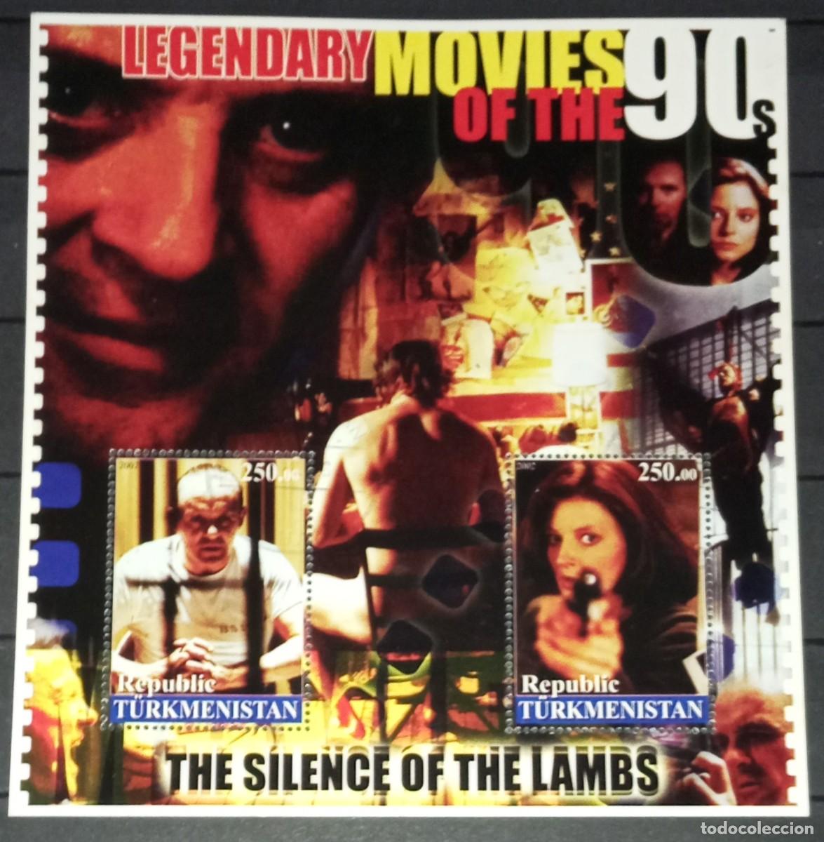 Francobolli: TURKMENISTAN 2002 SHEET USED MNH EL SILENCIO DE LOS CORDEROS PELICULAS LEGENDARIAS CINE LEGENDARY