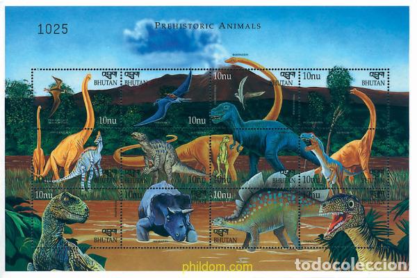 Sellos: 781588 MNH BHUTAN 1999 FAUNA PREHISTORICA