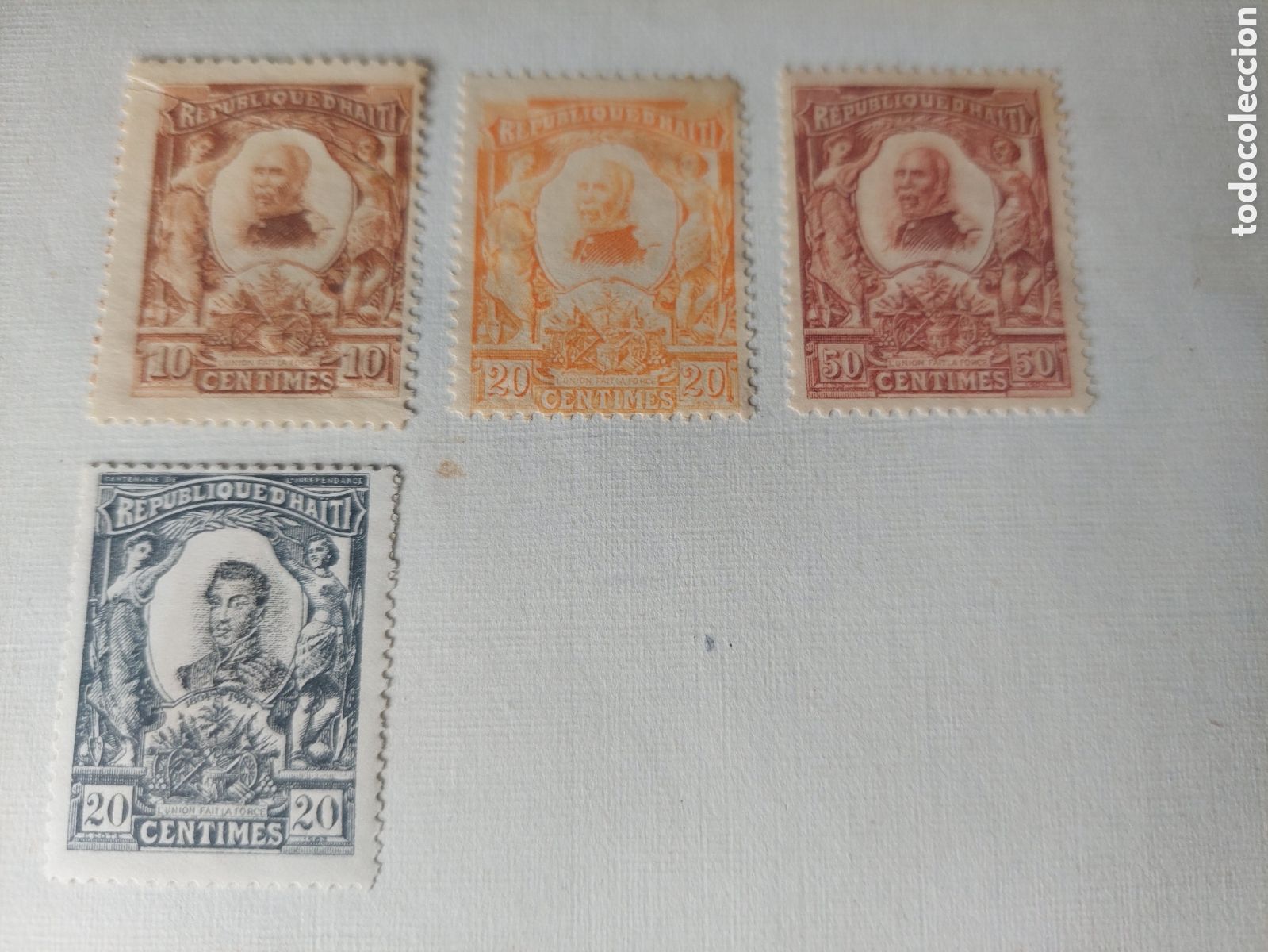 Sellos: HAITI 1820/1910 PIERRE NORD ALEXI,INDEPENDENCIA NUEVOS CHARNELA