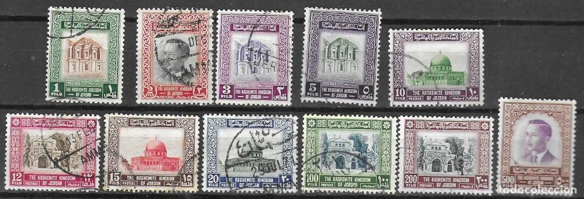 Sellos: SELLOS USADOS DE JORDANIA 1955, YT 298/ 00 + 302/ 06 + 307A + 307AA + 307B