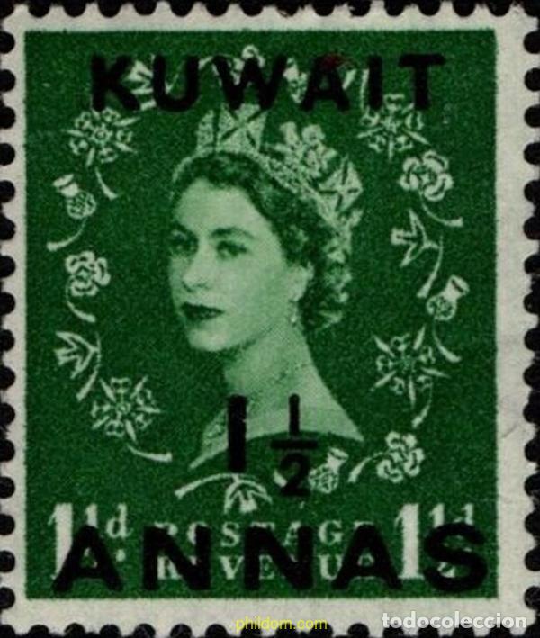Sellos: 785618 MNH KUWAIT 1952 SELLOS DE GRAN BRETA&ntilde;A, ELISABETH II, SOBRECARGADOS