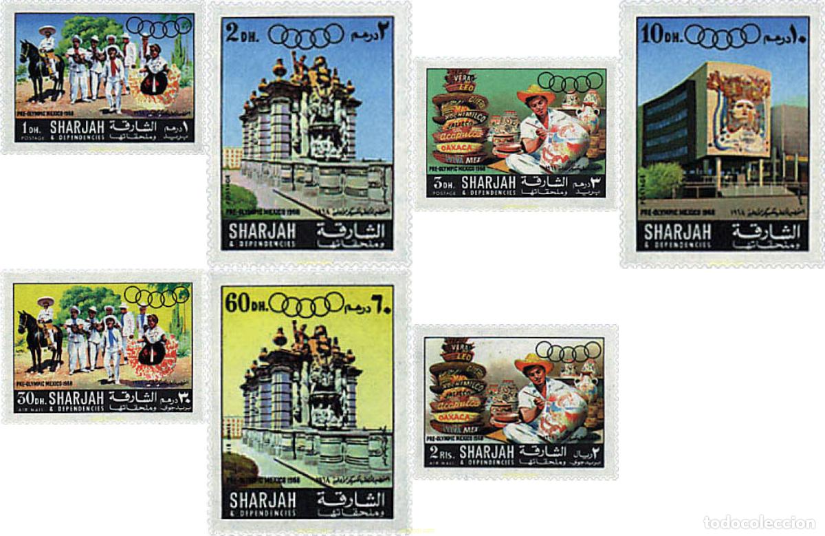 Sellos: 54024 MNH SHARJAH 1967 19 JUEGOS OLIMPICOS VERANO MEXICO 1968