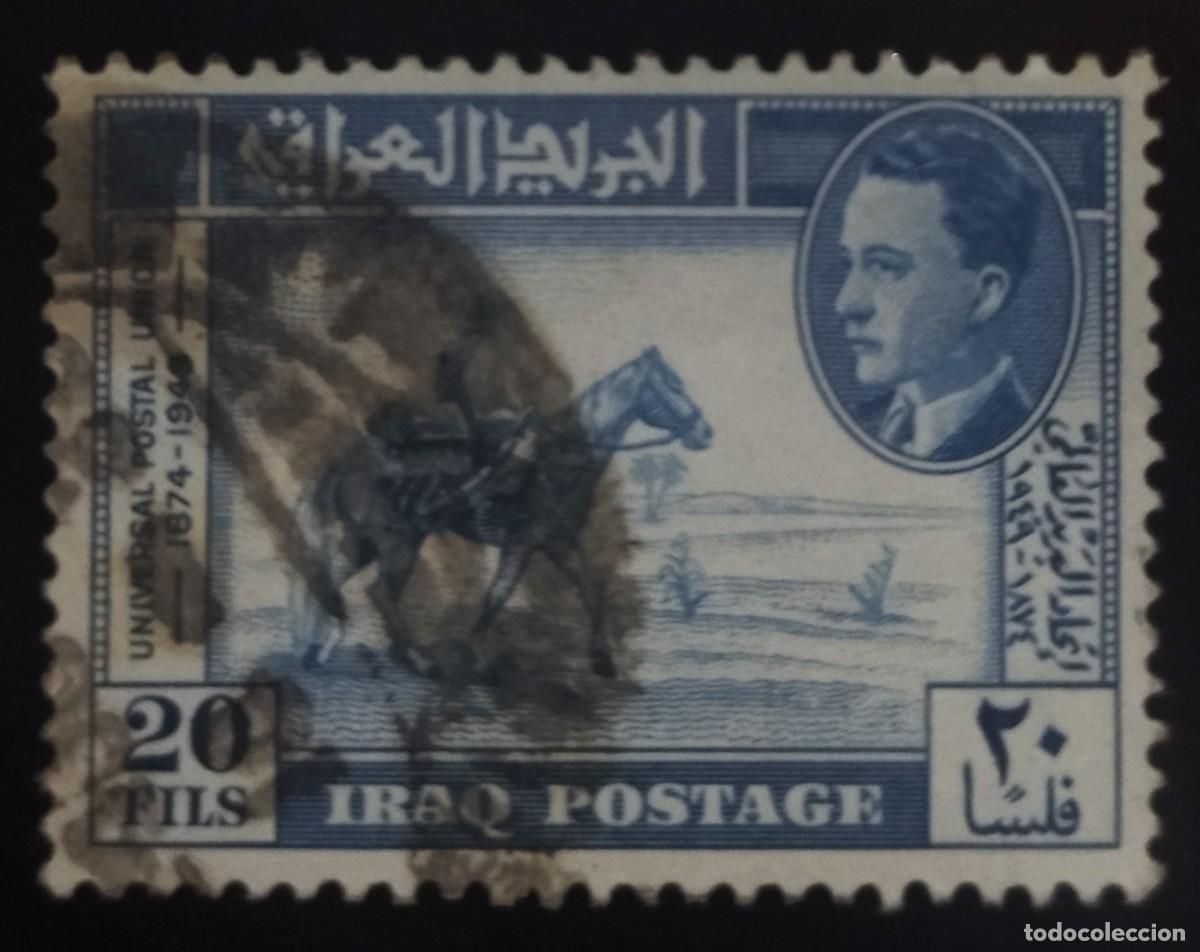 Sellos: IR&Aacute;K 1949 75 Aniversario de la Uni&oacute;n Postal Universal. U.P.U. USADO.