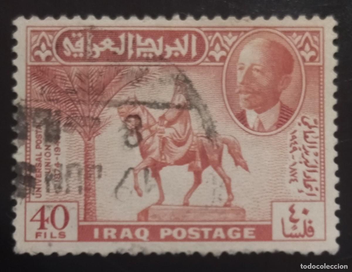 Sellos: IR&Aacute;K 1949 75 Aniversario de la Uni&oacute;n Postal Universal. U.P.U. USADO.