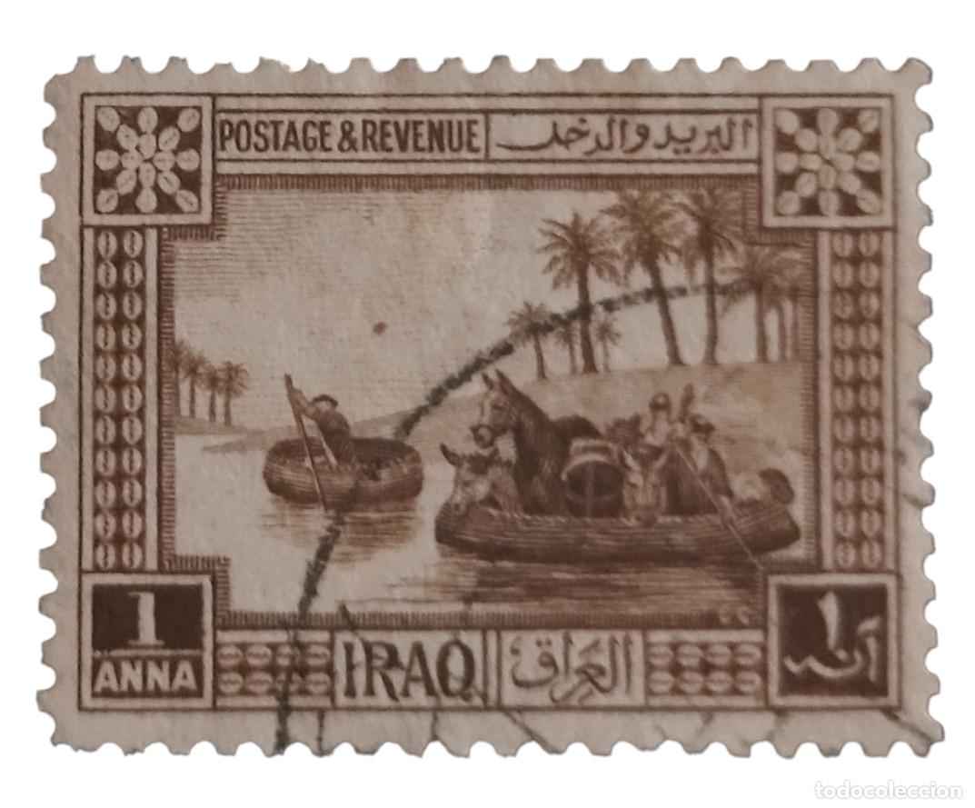 Sellos: IRAK 1923 - 1925 Transportes -Barcos. USADO.
