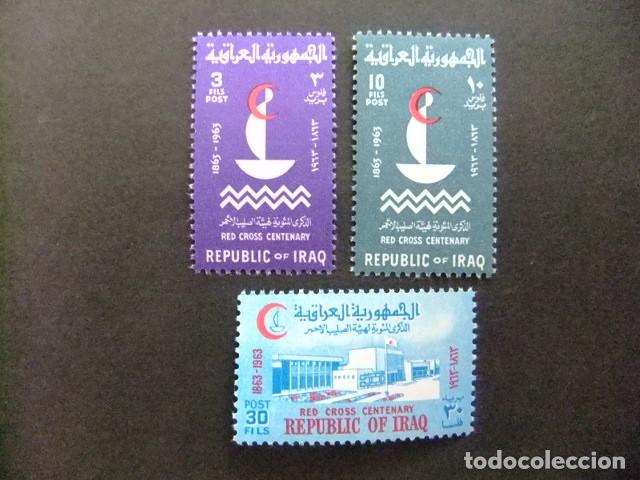 Sellos: 57 IRAK IRAQ 1963 / CENTENARIO de la CRUZ ROJA - Croix - rouge / YVERT 370 / 372 MNH
