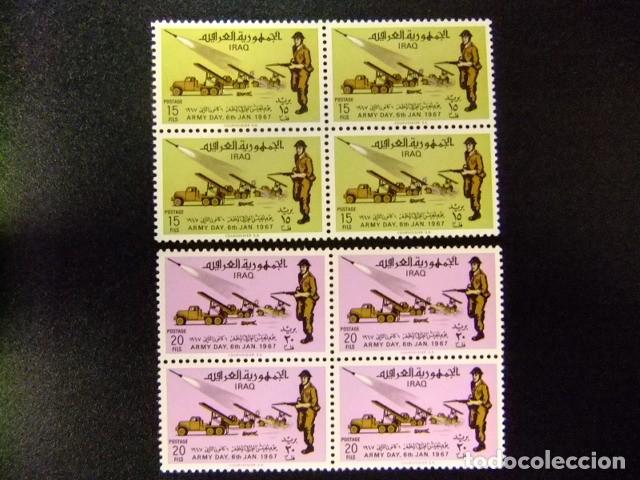 Sellos: 57 IRAK IRAQ 1967 / D&Iacute;A del EJERCITO - Journ&eacute;e de l'Arm&eacute;e / YVERT 460 / 461 MNH x 4