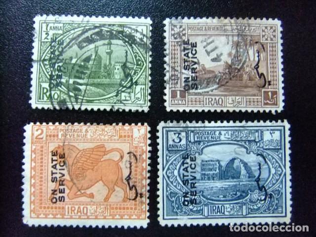 Sellos: 57 IRAK IRAQ 1924 / SELLOS de 1923 surcharg&eacute;s / YVERT S 34 + 35 + 37 + 38 FU
