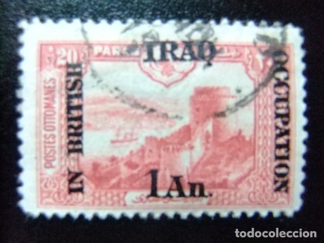 Sellos: 57 IRAK IRAQ 1918 / OCUPACI&Oacute;N BRITANICA - SELLOS de TURQUIA sobrecargado / YVERT 28 FU