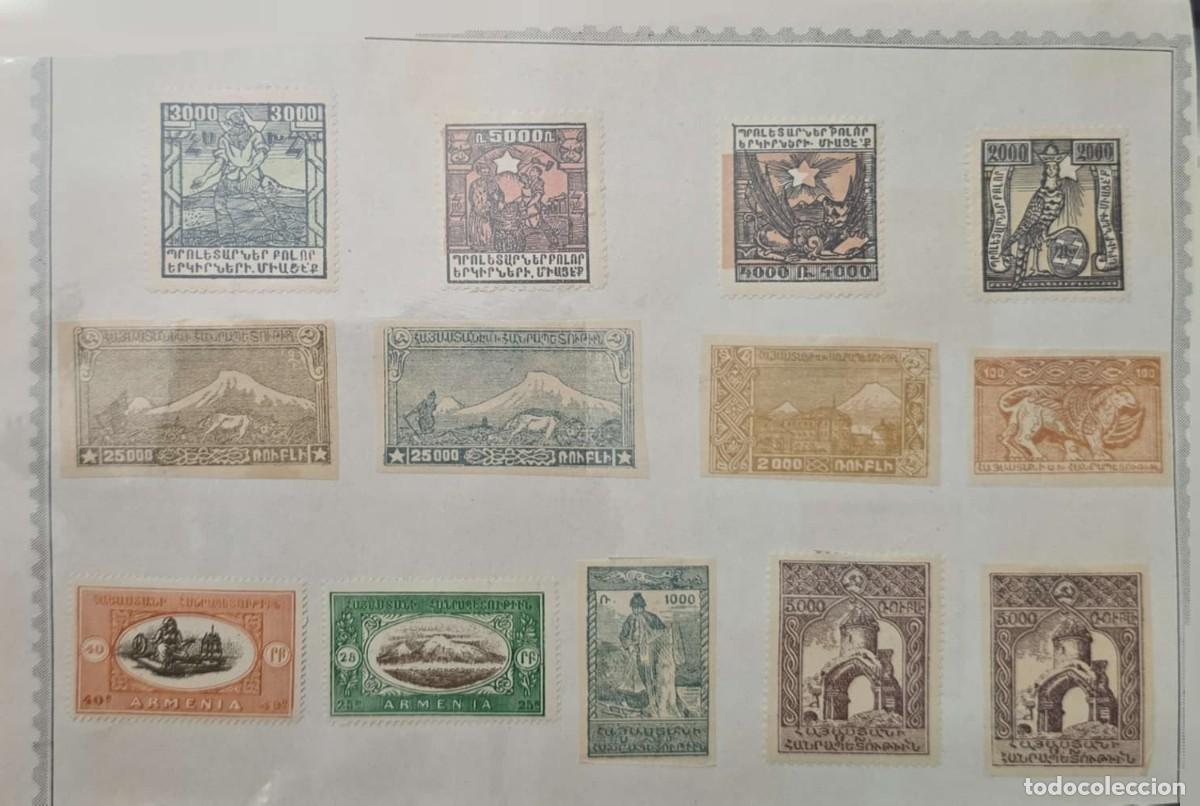 Sellos: O) ARMENIA, PERFORATED AND IMPERFORATED, PEASANT SOWING,FORGING, SOVIET SYMBOLS, HARPY, MT. ARARAT
