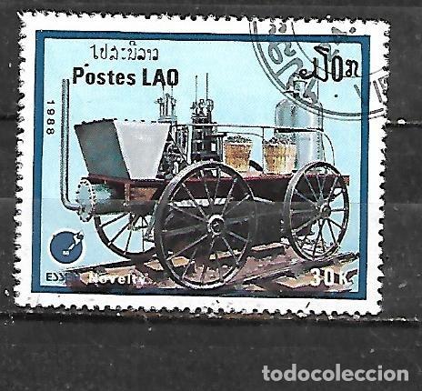 Sellos: 1988: LAOS Exposici&oacute;n Filat&eacute;lica Internacional &rdquo;Essen '88&rdquo;. R.F. Alemana. Locomotoras antiguas