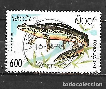 Sellos: 1994: LAOS Reptiles y anfiibios - Trit&oacute;n alpino