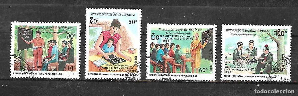Sellos: 1990: LAOS Serie &rdquo;A&ntilde;o internacional de la alfabetizaci&oacute;n&rdquo; (CTO)