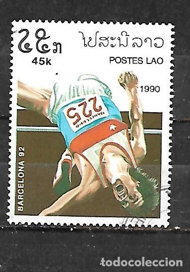 Sellos: 1990: LAOS Juegos Ol&iacute;mpicos. Barcelona&acute;92, Espa&ntilde;a - Salto de altura (CTO)