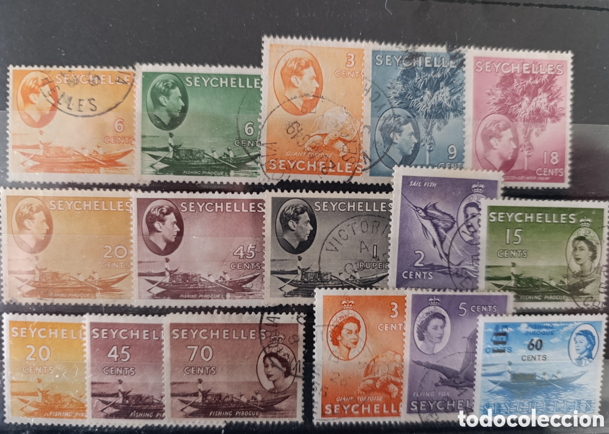 Sellos: Lote de sellos de Seychelles colonias inglesas brit&aacute;nicas