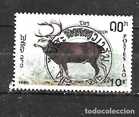 Sellos: 1990: LAOS Fauna - Ciervo de los pantanos (CTO)