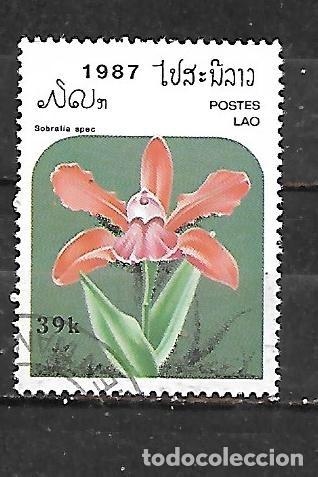 Sellos: 1987: LAOS Orqu&iacute;deas - Sobralia sp. (CTO)