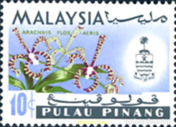 Sellos: 612424 MNH MALASIA. PULAU PINANG 1965 ORQUIDEAS