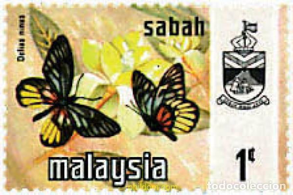 Sellos: 703667 MNH MALASIA. SABAH 1971 MARIPOSAS