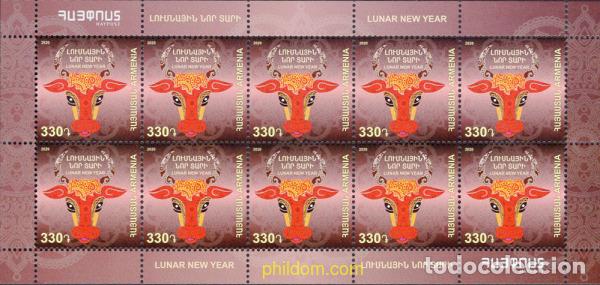 Timbres: 639676 MNH ARMENIA 2020 A&Ntilde;O LUNAR CHINO - A&Ntilde;O DEL BUEY
