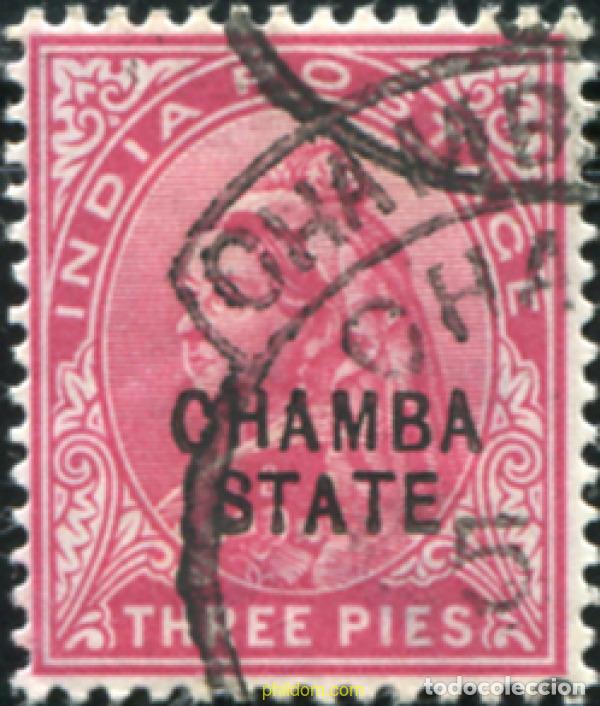 Sellos: 786104 USED CHAMBA 1886 SELLOS DE INDIA INGLESA DE 1874-92 SOBRECARGADOS