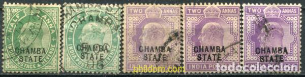 Sellos: 786117 USED CHAMBA 1913 SELLOS DE INDIA INGLES DE 1911-26 SOBRECARGADOS
