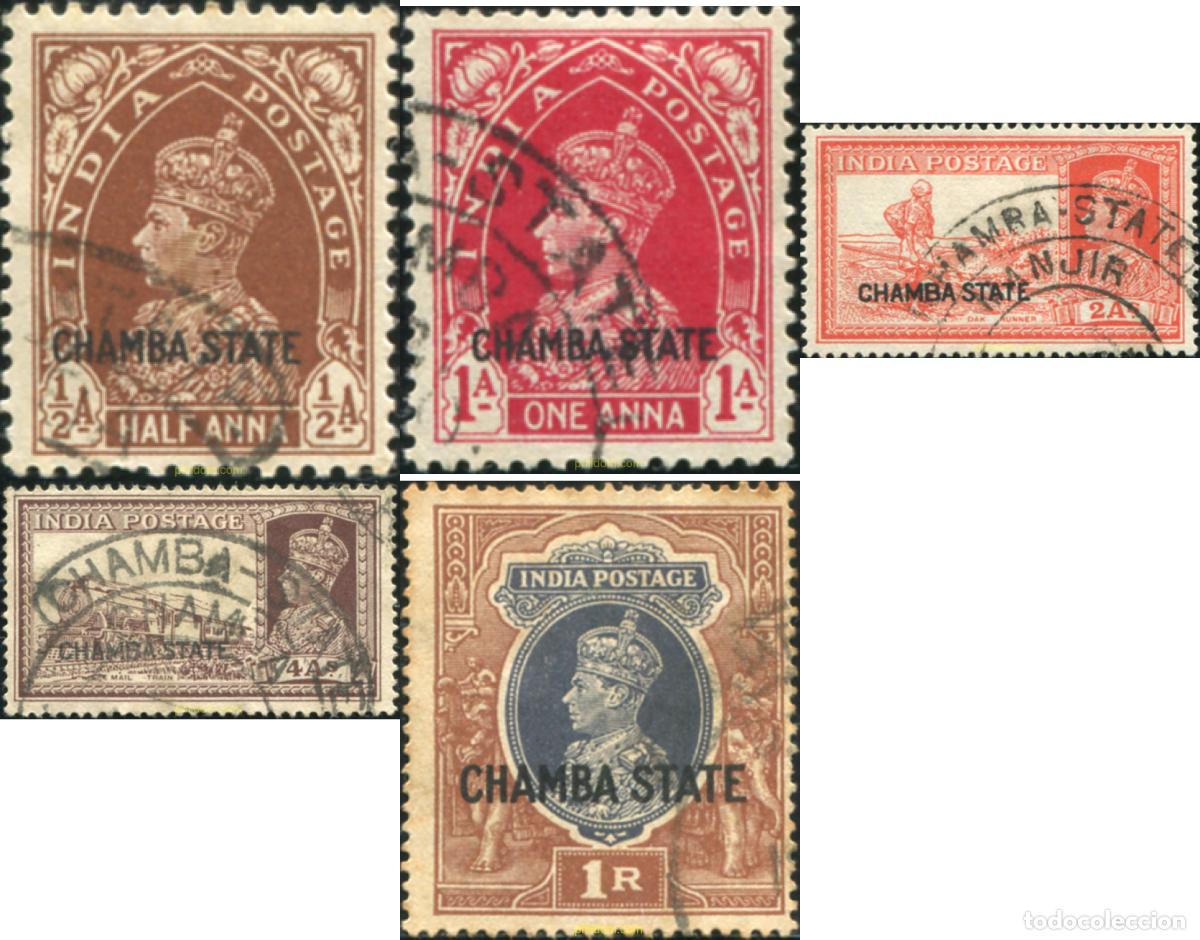 Sellos: 786124 USED CHAMBA 1938 SERIE BASICA
