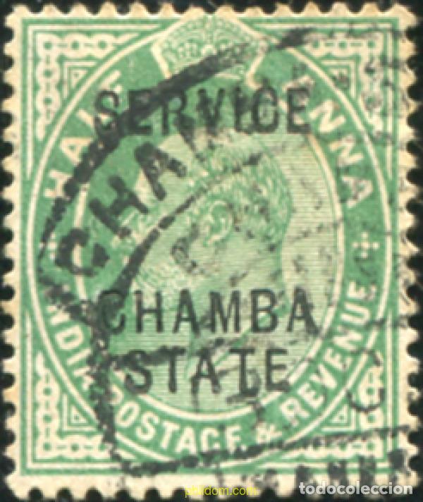 Sellos: 786142 USED CHAMBA 1907 SELLOS DE INDIA INGLESA DE 1907 (EDUARDO VII) SOBRECARGADOS-SERVICIO