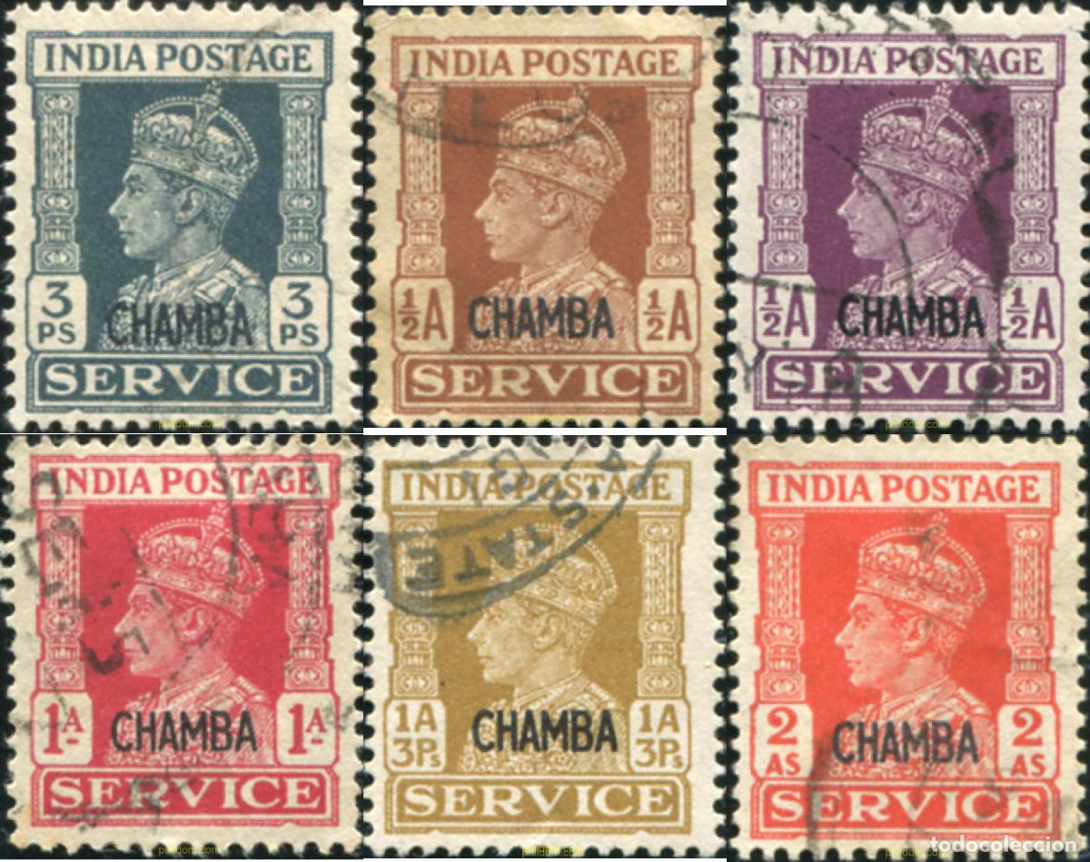 Sellos: 786151 USED CHAMBA 1941 SELLOS DE SERVICIO DE INDIA INGLESA SOBRECARGADOS